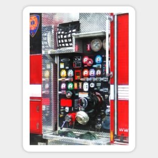 Fire Truck - Colorful Gauges on Fire Truck Sticker